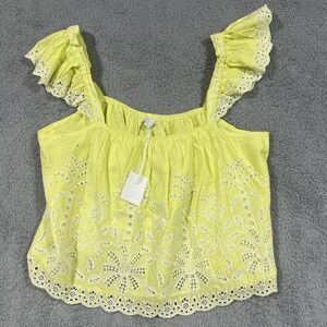 Lemon Eyelet Lace Women's Tank Top